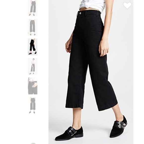 Free People Patti Wide Leg Cropped Jean/Pant - Picture 3 of 4